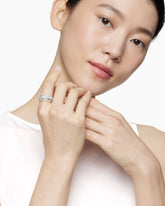 Pavé Crossover Ring in 18K White Gold with Diamonds, 11mm